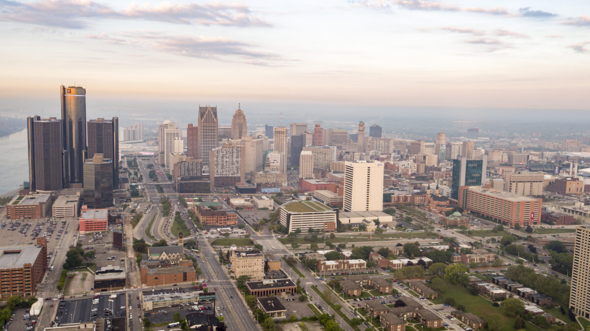 Detroit aerial view