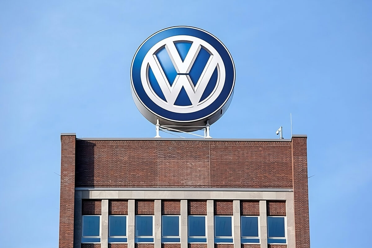 Volkswagen Emden HQ logo sign